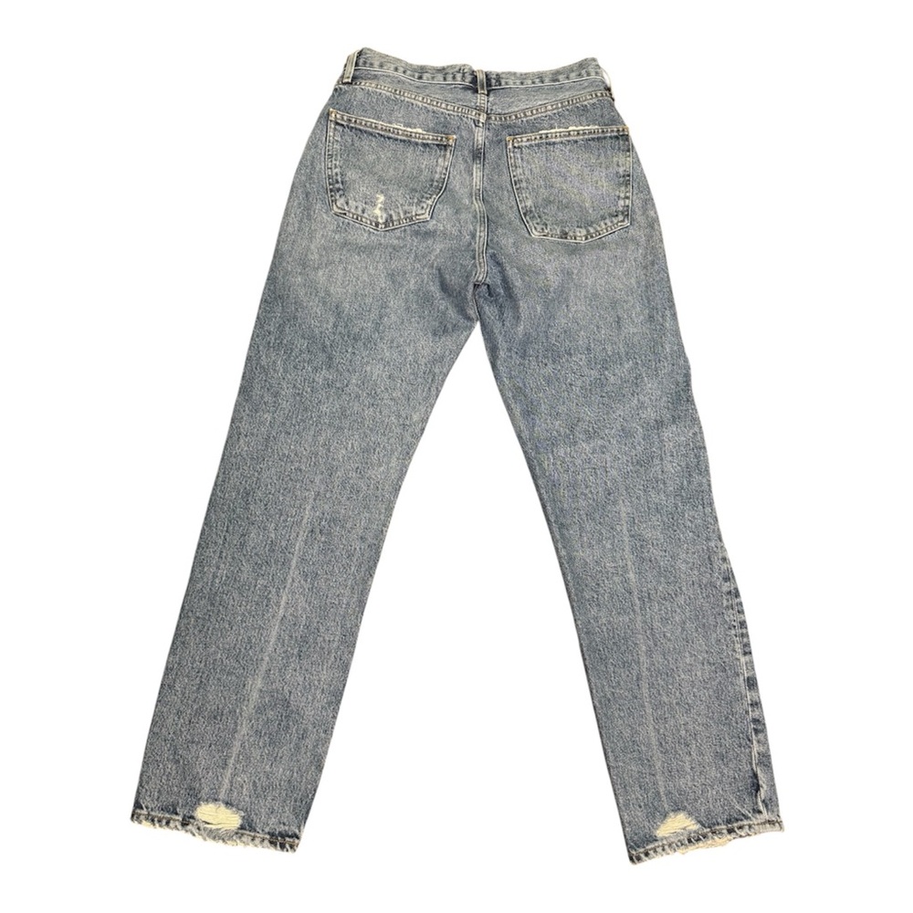 AGOLDE Women’s 90’s Jean Size 26 High Rise Straight Leg Distressed Light Wash - Picture 5 of 8